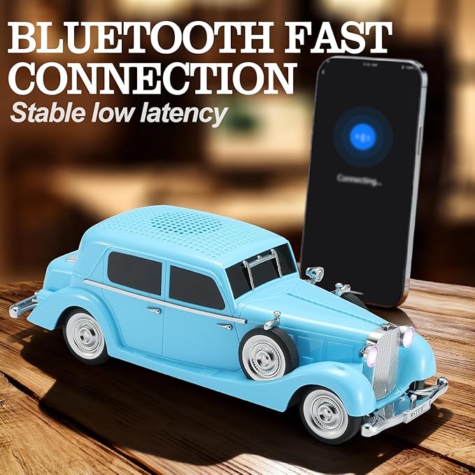 WSTER Vintage Car Bluetooth Speaker, Retro Classic Model - Image 2