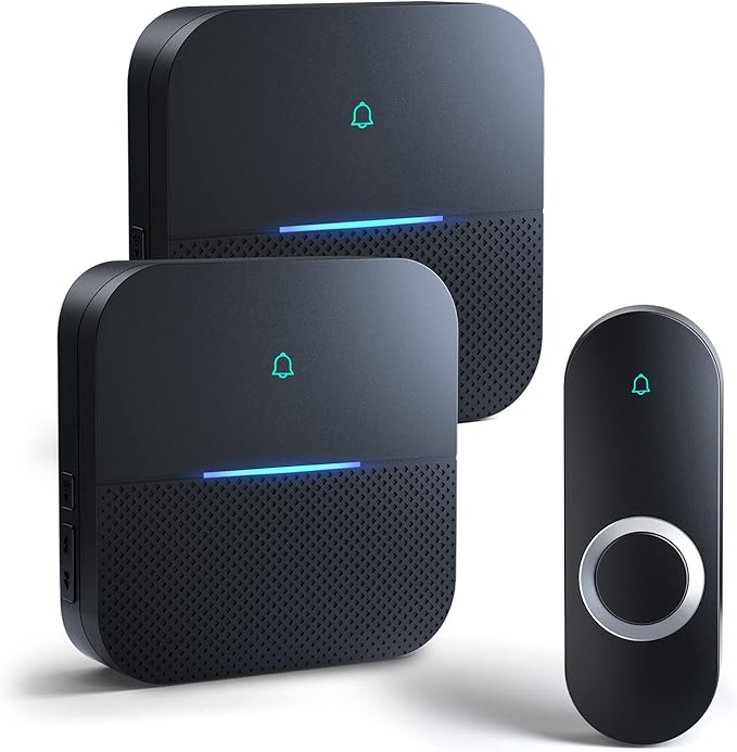 AIDA Lighted Wireless Doorbell for Home, Waterproof Battery Doorbell Wireless 1 by AIDA