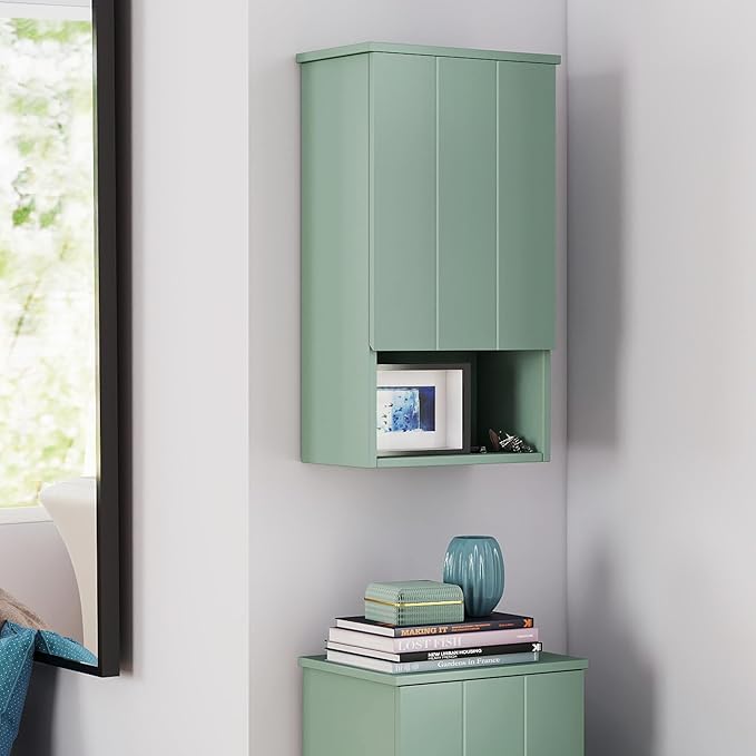 Bathroom Wall Cabinet with Single Door, Soft-Close Hinges, 15x27 inch Wooden - Image 6