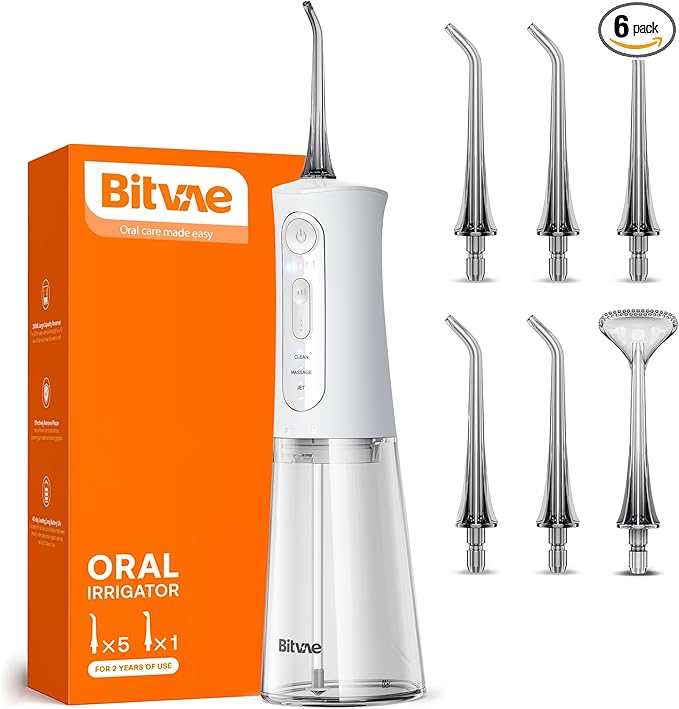 Bitvae Water Dental Flosser for Teeth, Rechargeable Water Teeth Cleaner Picks by Bitvae