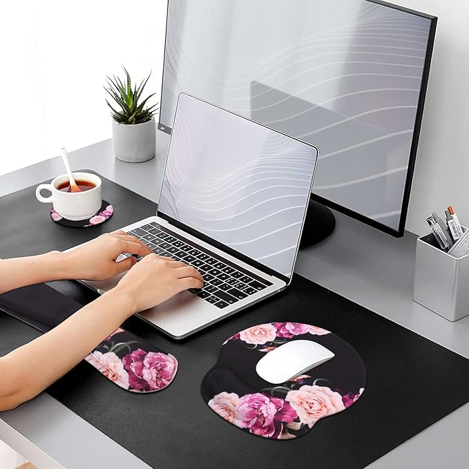 iLeadon Mouse Pad with Wrist Support Keyboard Wrist Rest Set, Ergonomic Mouse - Image 7