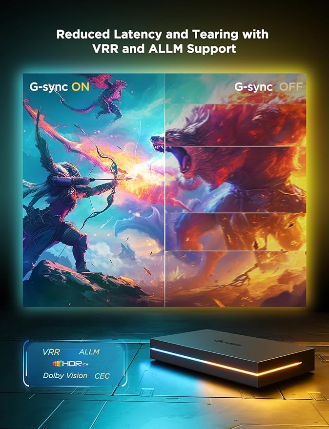 Govee HDMI 2.1 Sync Box Kit 2, Includes AI Sync Box, Light Bars, and Monitor - Image 3