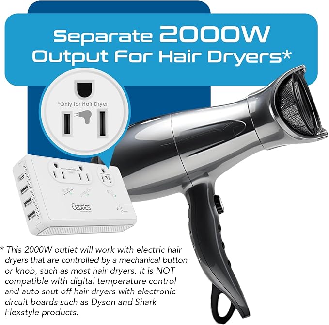 Ceptics 2000W Travel Voltage Converter - Image 6
