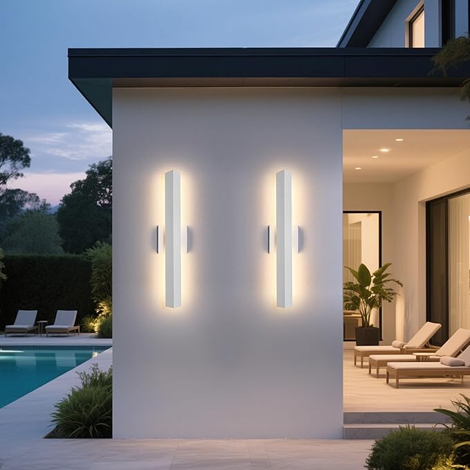 Tarentlight 2 Pack LED Outdoor Wall Lights Dimmable, 20W 3000K, 21.9" Modern - Image 3