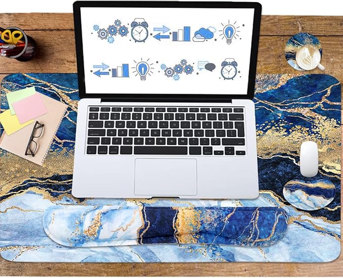 4-in-1 Large Gaming Mouse Pad, Keyboard Wrist Rest Pad & Wrist Support Mousepad - Image 5