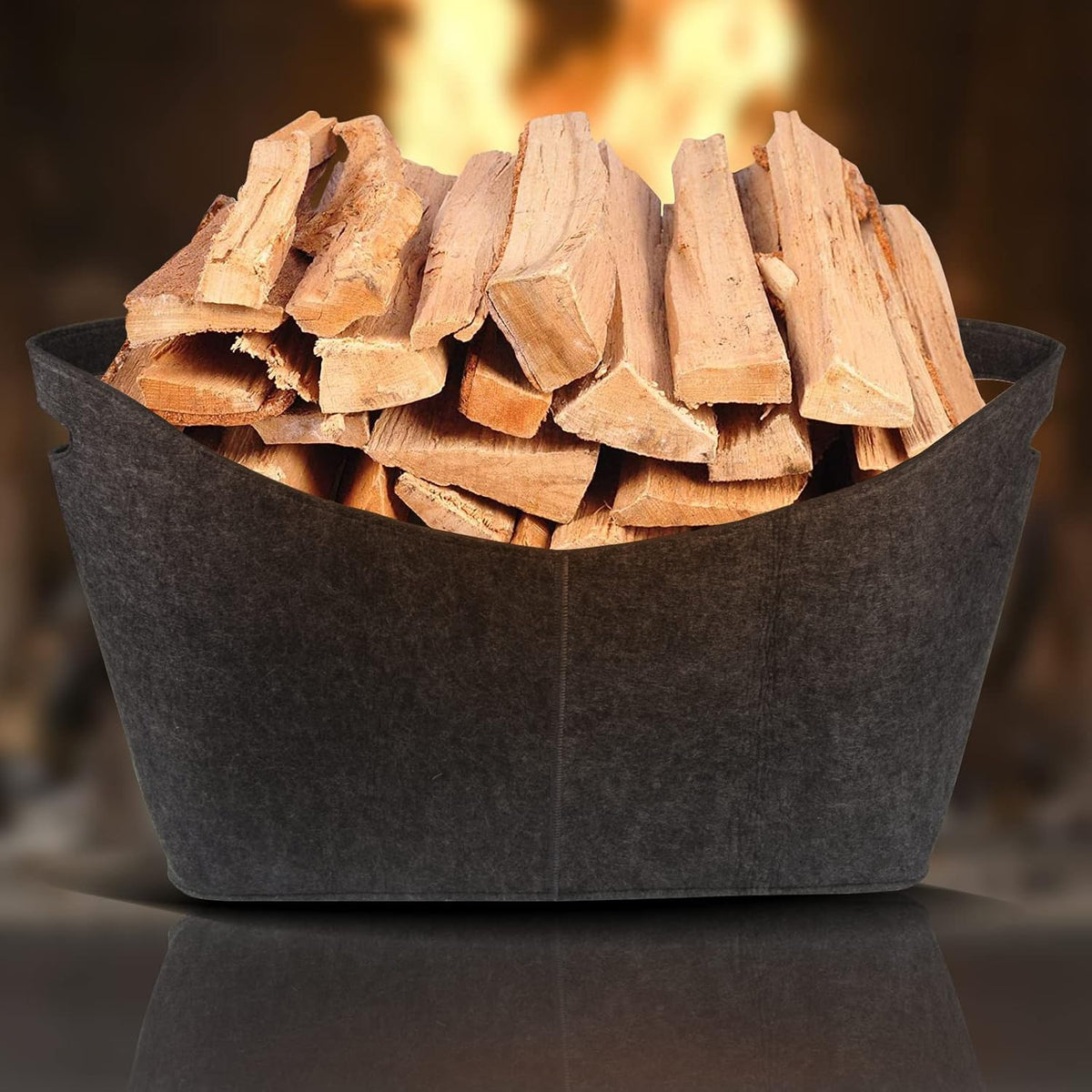 40 x 30 xxl felt basket for firewood, main product view