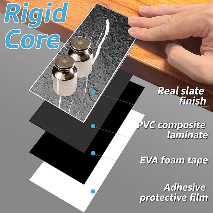 Art3d 102-Piece Faux Stone Peel and Stick Backsplash Tile, Waterproof Thick PVC - Image 4