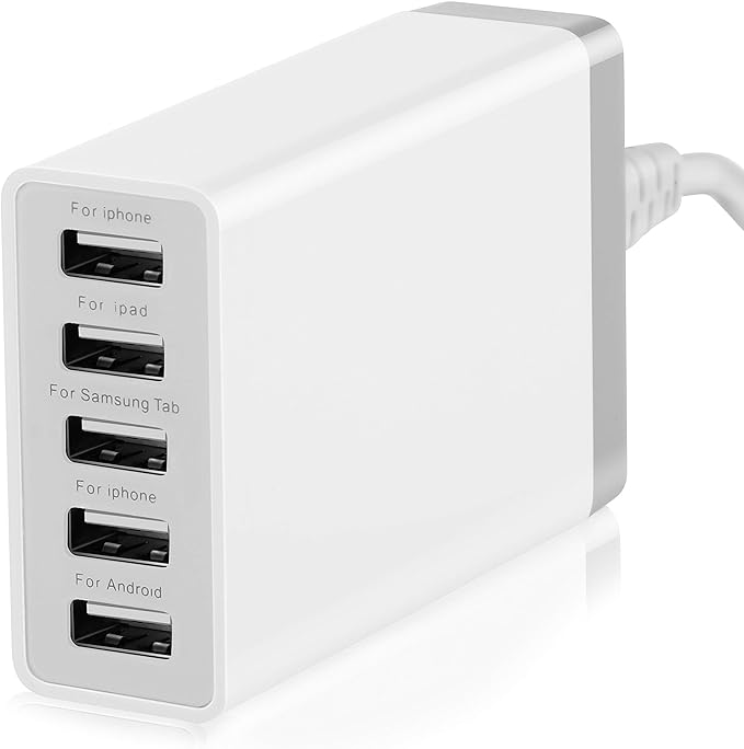 Desktop 5 Port USB Wall Charger 40W 8A, USB Hub Charging Station by PezinHulin