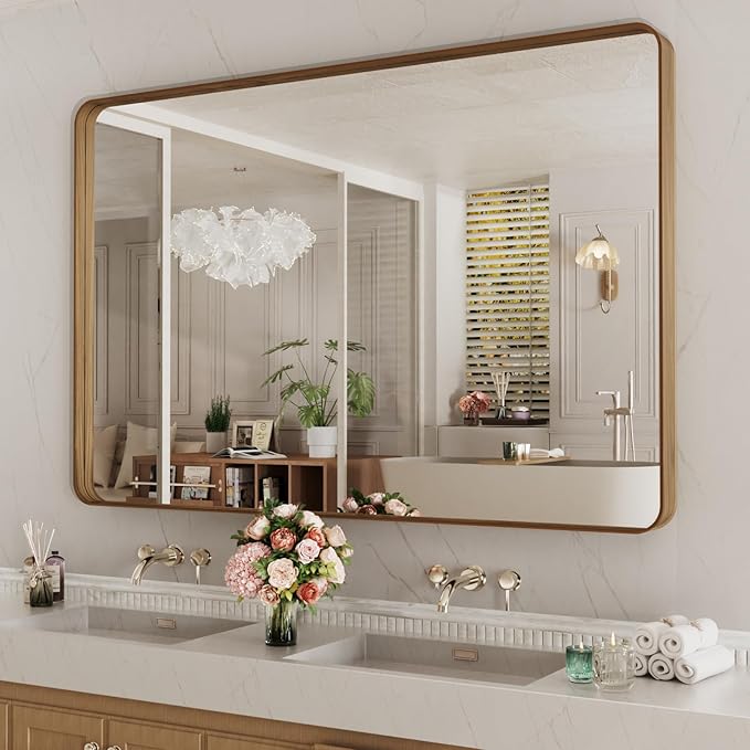 LOAAO 50X30 Inch Bathroom Mirror by LOAAO