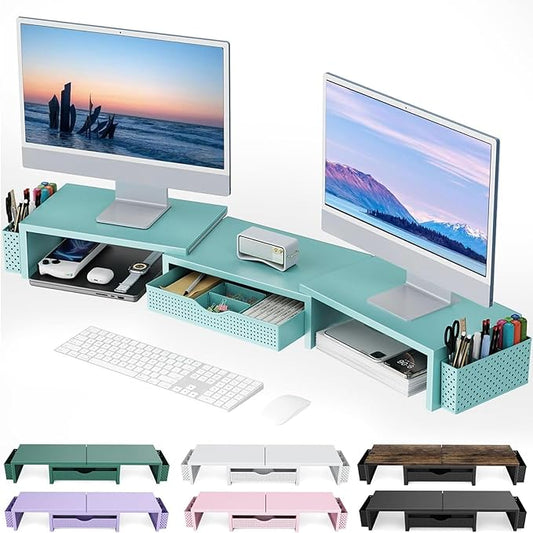 gianotter Dual Monitor Stand Riser, Desk Organizer by gianotter
