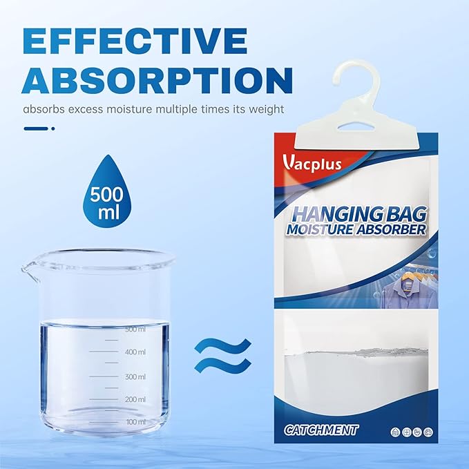 Vacplus Moisture Absorbers Packets, Fragrance Free 20 Pack, Humidity Packs - Image 2