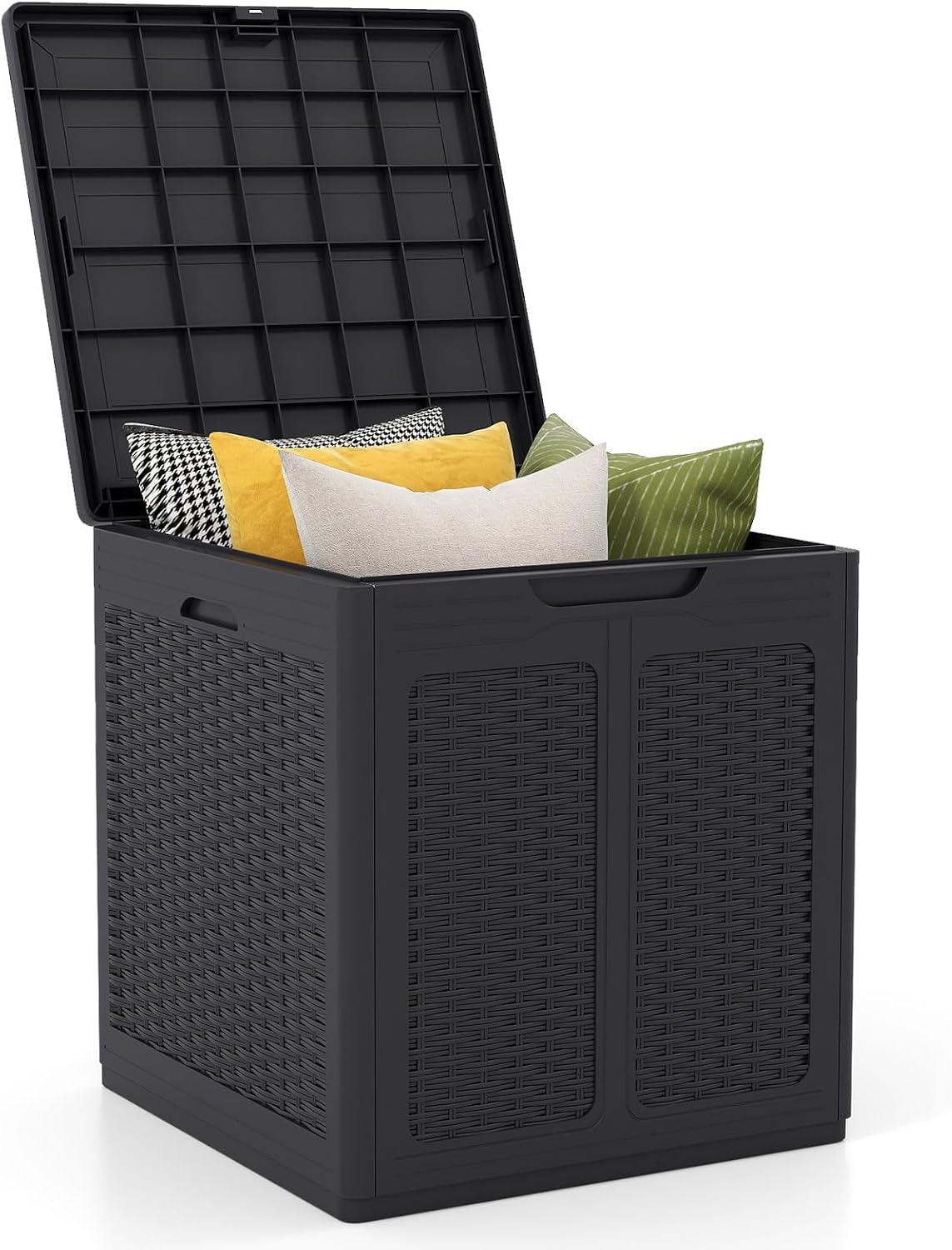 tangkula 39 gallon outdoor storage box with lockable, main product view