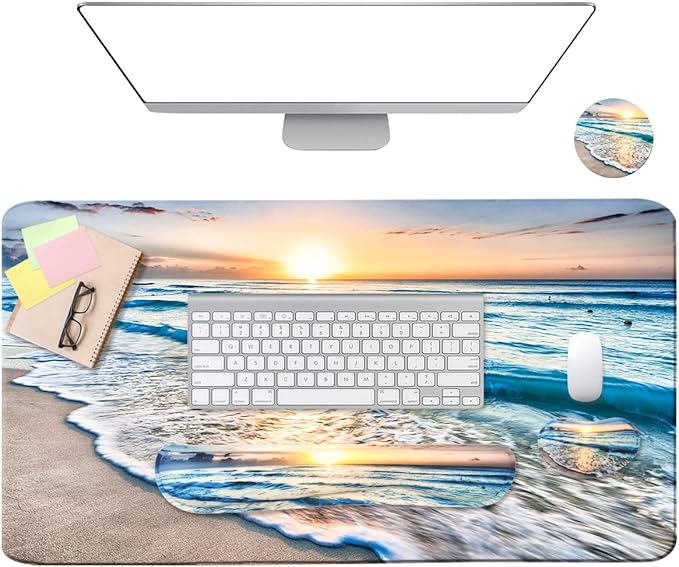 4-in-1 Large Gaming Mouse Pad, Keyboard Wrist Rest Pad & Wrist Support Mousepad - Image 5