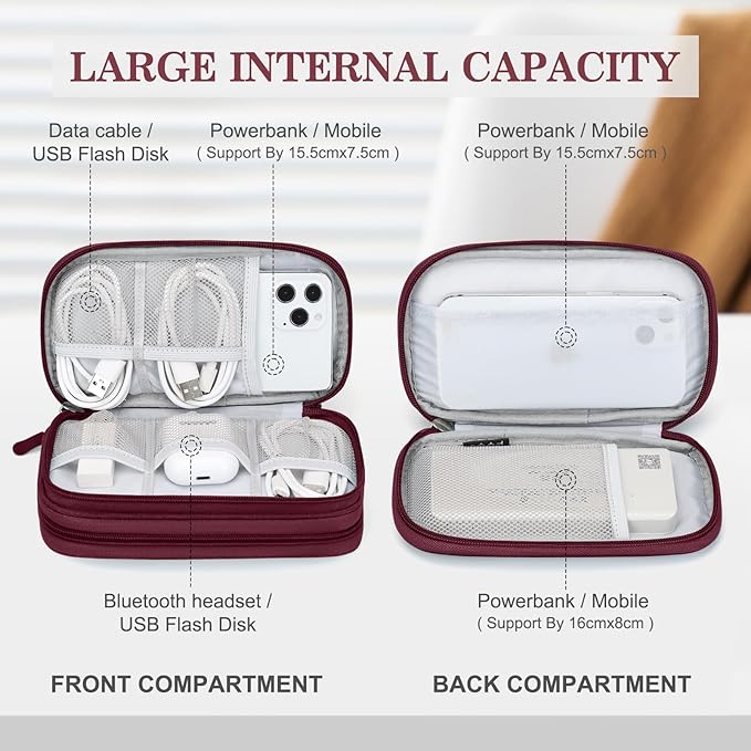 FYY Electronic Organizer, Travel Cable Organizer Bag Pouch Electronic - Image 3