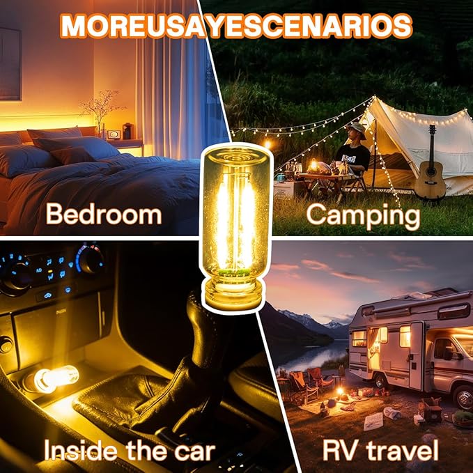 2PCS USB Lights, Retro Automotive Atmosphere Decor Lamp, Car Interior Touch - Image 3