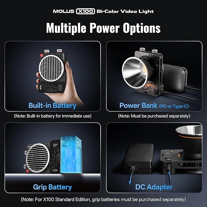 ZHIYUN MOLUS X100 Bi-Color Pro 100W Video Light V2 Upgraded Version - Image 7