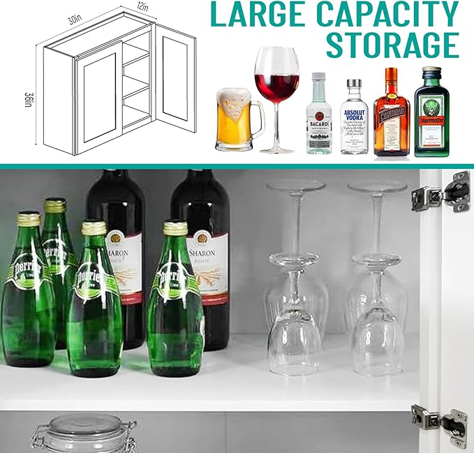 Wall Kitchen Cabinets, Wall Mounted, RTA Upper Cabinet, Modern - Image 6