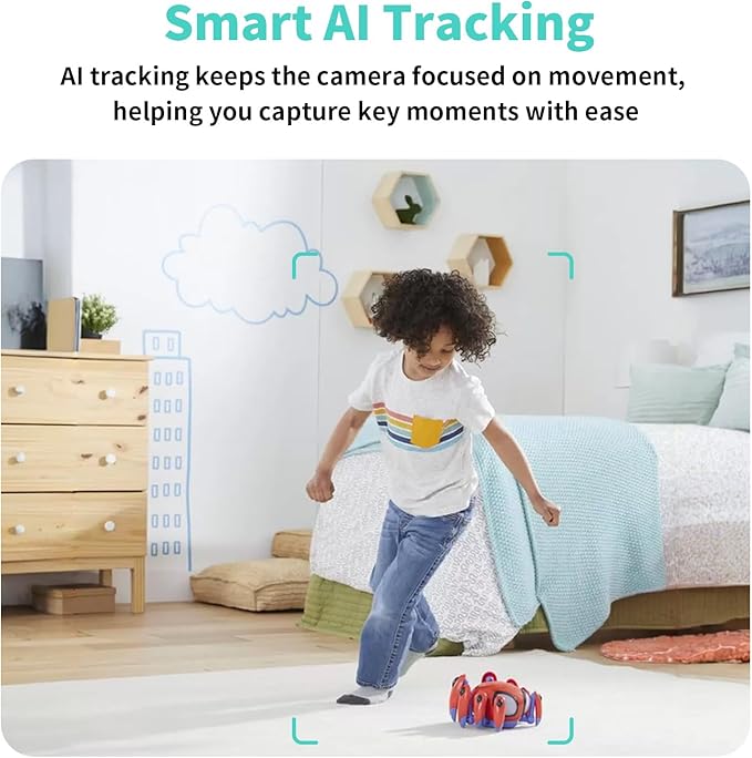 2K Indoor Security Camera, AI Human & Pet Motion, 2.4/5 GHz, 360° Pan Tilt - Image 6