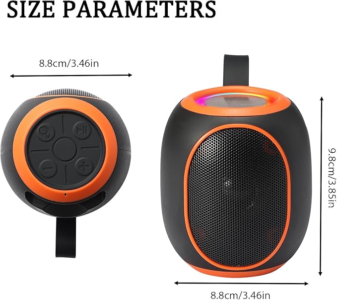 Portable Bluetooth Speaker – 8W HD audio quality, TWS stereo pairing, LED light - Image 8