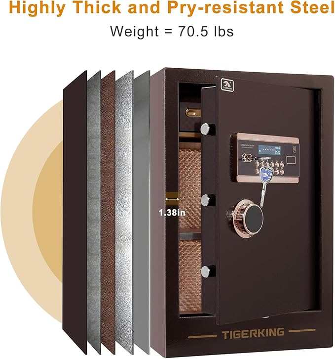 TIGERKING Large Heavy Duty Safe Box, 3.47 Cuft Digital Security Home Safe - Image 6