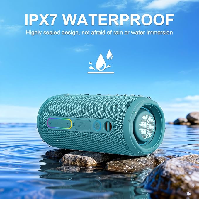 YOLOEMOT Bluetooth Speakers Wireless Loud Stereo Sound, Powerful Deep Bass - Image 3