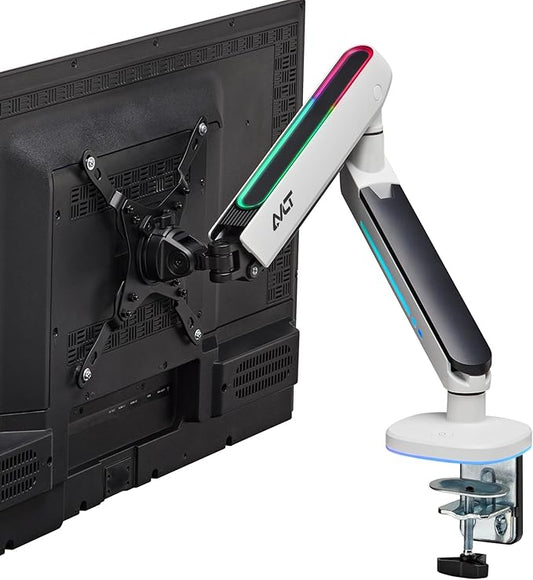 AVLT Single 27”-45” RGB Gaming Monitor Arm Desk Mount Built-in 20 Lighting by AVLT-USA