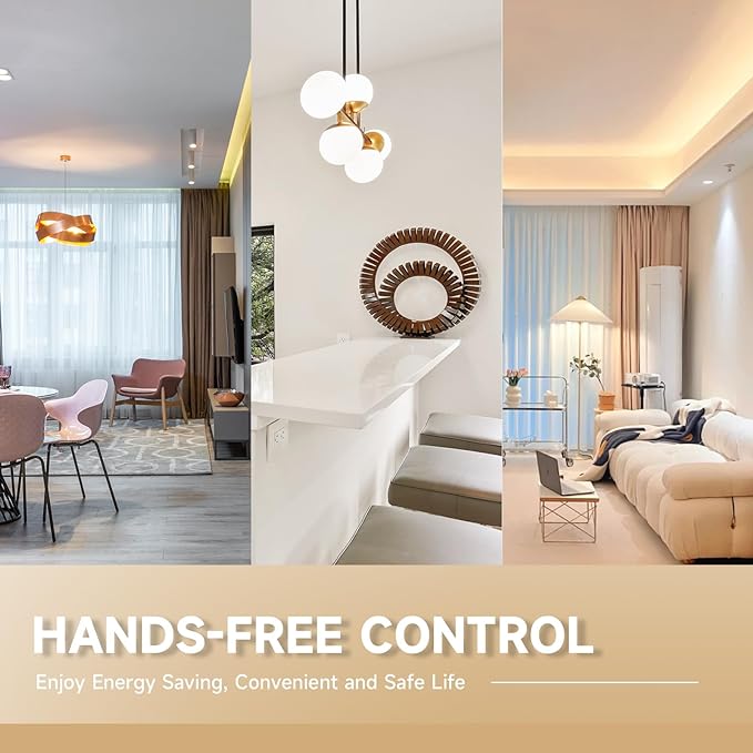 ECOELER 4Pack in-Wall PIR Motion Sensor Light Switch, Single Pole Motion - Image 3