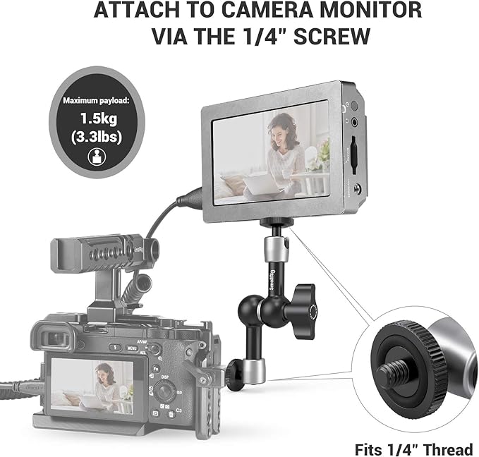 SmallRig 5.5 Inches Adjustable Friction Articulating Magic Arm, - Image 3
