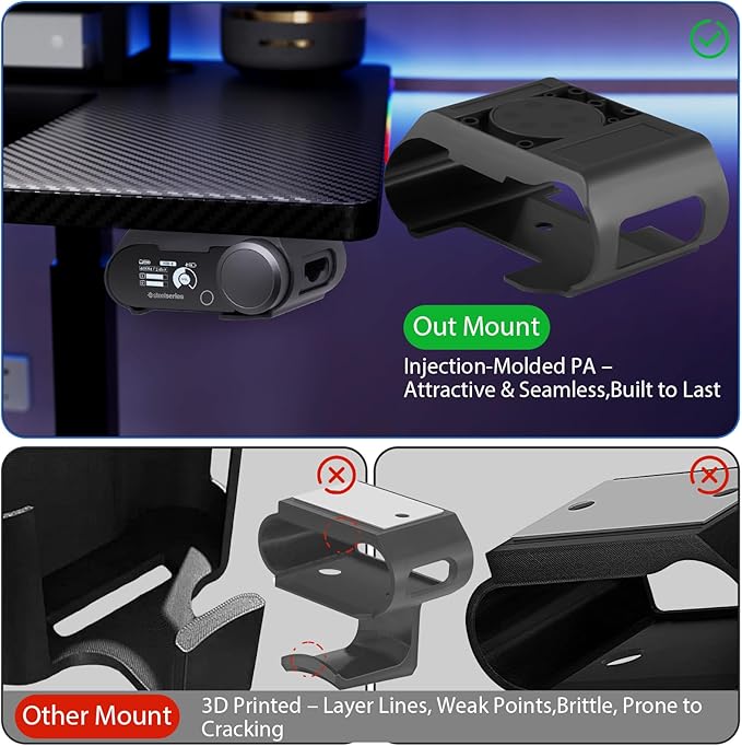 Under Desk Mount Holder for SteelSeries Arctis Nova Pro Wireless Base - Image 3