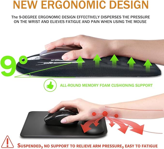 BOCHEERY Ergonomic Mouse Pad Wrist Support, Upgrade Mousepad - Image 5