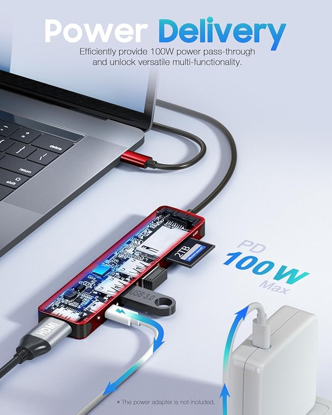 Hiearcool USB C Hub, USB-C to HDMI Multi-Port Adapter - Image 3