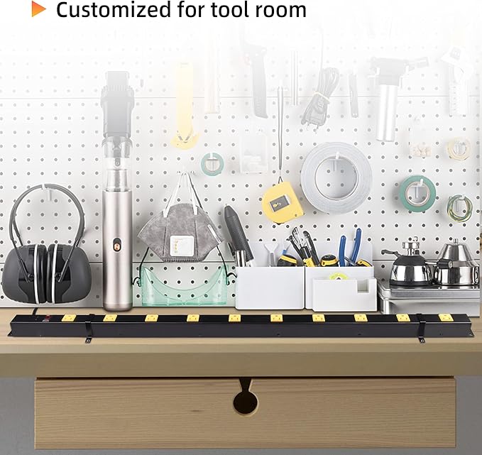 10 Outlet Long Power Strip Surge Protector, Heavy Duty Industrial Metal Power - Image 6