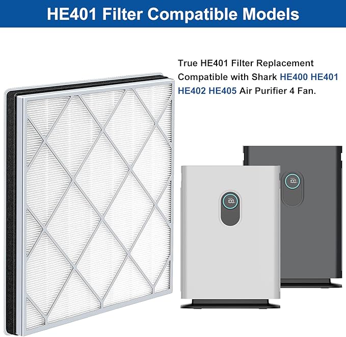 Katerelis Compatible with Shark 4 HE401 HE402 HE405 HE400 UA415 True Filter - Image 2