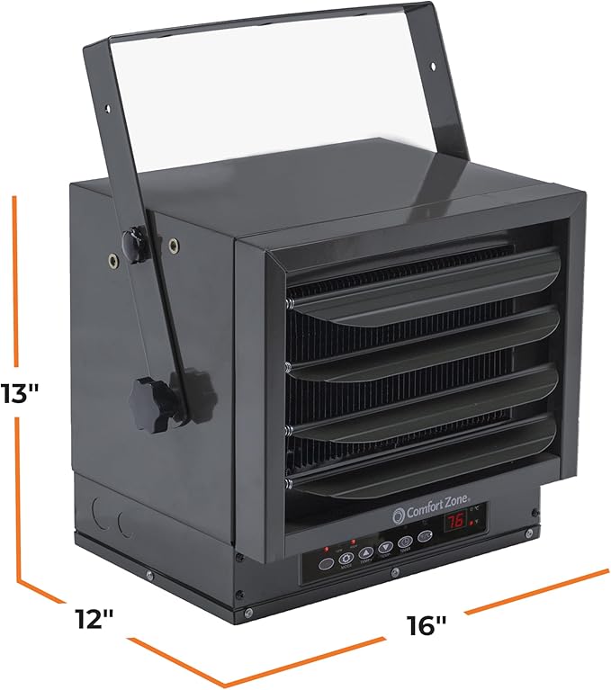 Comfort Zone Hard-Wired Ceiling Mount Garage Space Heater - Image 3