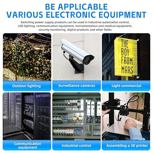 HuanQiuSensmart 110V AC to 12V DC Transformer, 12V 500W 40A Switching Power - Image 6
