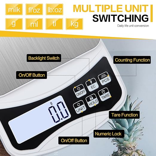 Digital Lab Scale 5000g x 0.1g LCD Display Analytical Balance Jewelry Scale - Image 3