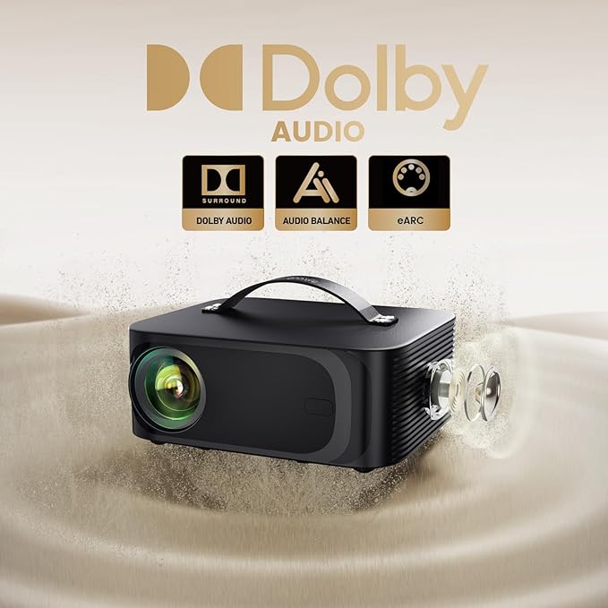 Projector-4K with WiFi and Bluetooth:Outdoor-Projector Smart TV OS 2.0 & DoIby - Image 5