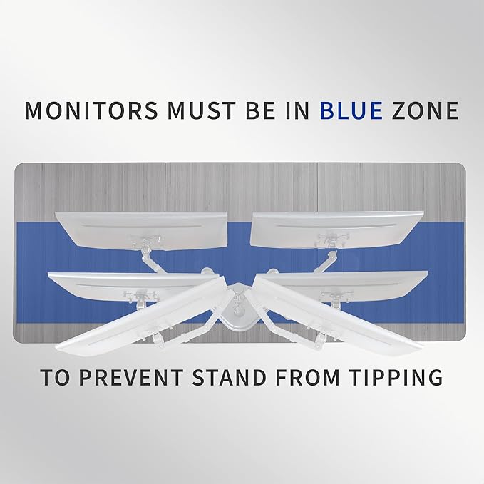 VIVO Dual LED LCD Monitor Mount, Free-Standing Desk Stand - Image 4