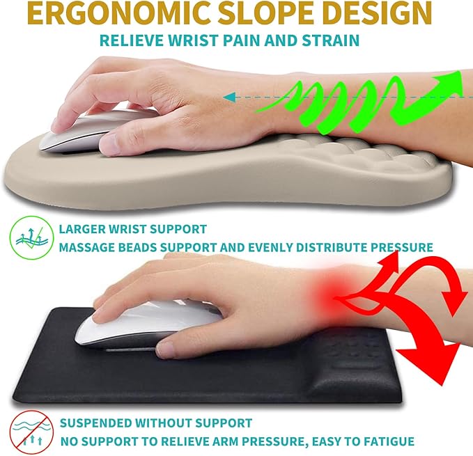 Hokafenle 2 in 1 Ergonomic Mouse Pad Wrist Support & Wrist Rest - Image 5