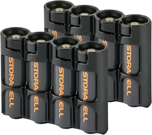 AA Battery Storage Caddy by Storacell, Holds 4 Batteries by Storacell