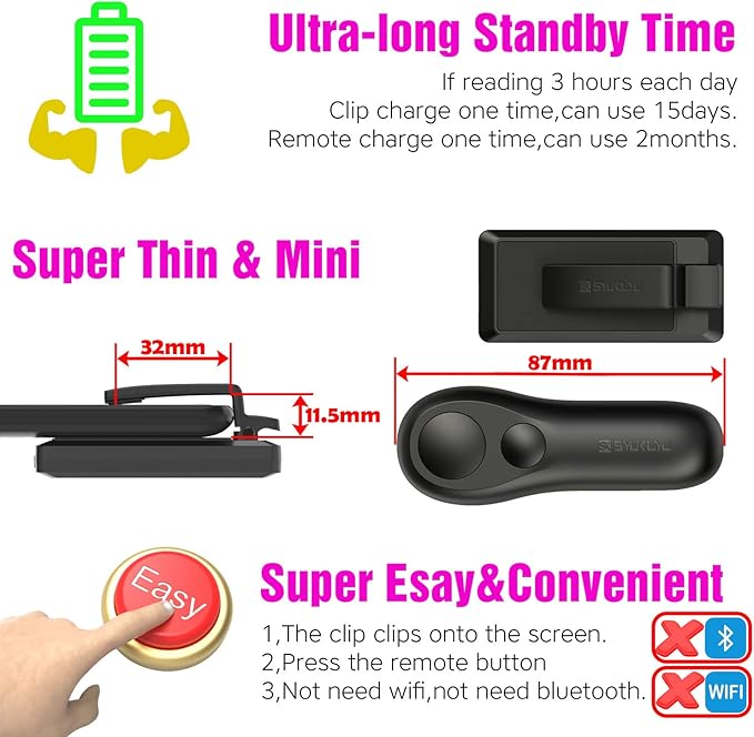 SK SYUKUYU RF Remote Control Page Turner - Image 6