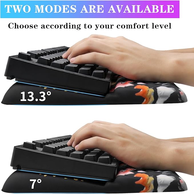 Computer Keyboard Stand with Wrist Rest, Ergonomic Tilted Keyboard Holder - Image 2