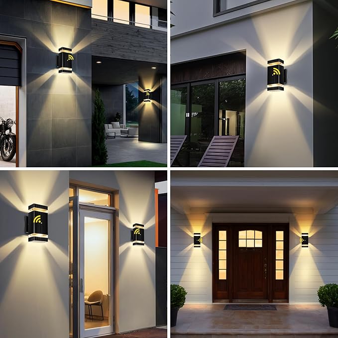 MZLITI Dusk to Dawn Outdoor Lighting 2Pack, 3000K Warm White Outdoor Wall Lights - Image 5