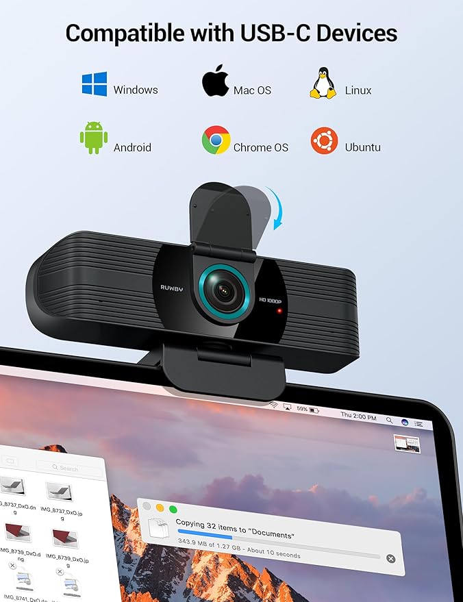 RUWBY Full HD 1080P Webcam - Image 6
