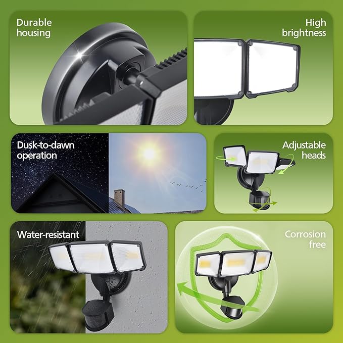 Philips 72W 7400LM LED Security Lights w/PIR Motion Sensor Outdoor, 5000K - Image 2