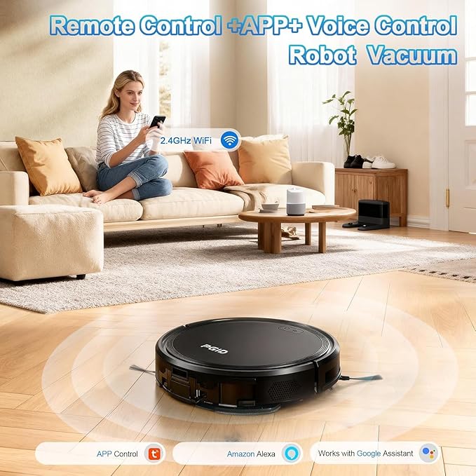FGID Robot Vacuum and Mop Combo, 2 in 1 Mopping Robotic Vacuum Cleaner w - Image 2