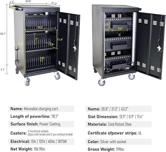 Leavader 45-Device Mobile Charging Carts - Image 2