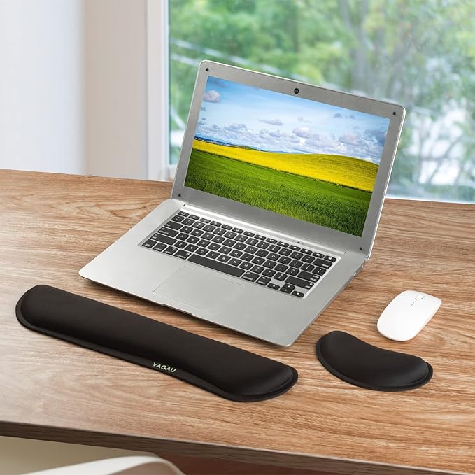 VAGAU Premium Keyboard Wrist Rest and Mouse Pad Wrist Support, Ergonomic Memory - Image 2