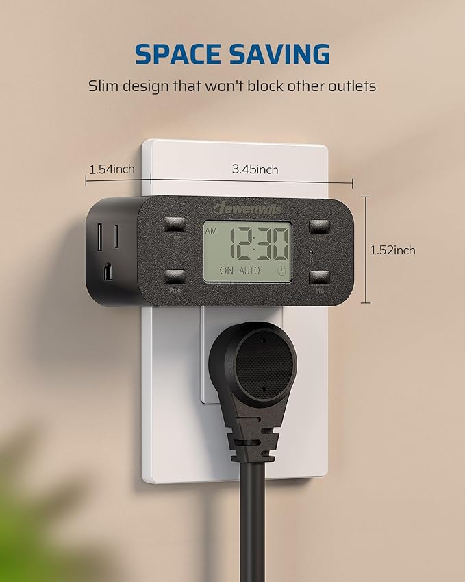 DEWENWILS 24 Hour Programmable Digital Timer Outlet - Image 7