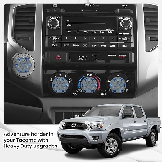 4 Pack - 2nd Gen Tacoma Accessories AC Knob Upgrade - 2005, 2015 Tacoma Climate - Image 2